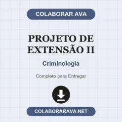 Projeto de Extensão II de Criminologia pronto para download