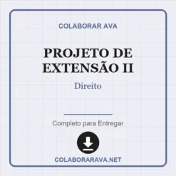 Projeto de Extensão II de Direito pronto para download