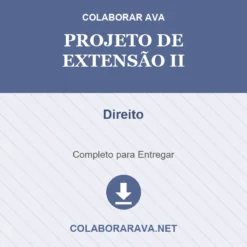 Projeto de Extensão II de Direito pronto para download