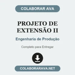 Projeto de Extensão II de Engenharia de Produção pronto para entregar
