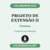 Projeto de Extensão II de Farmácia pronto para entregar