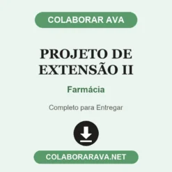 Projeto de Extensão II de Farmácia pronto para entregar