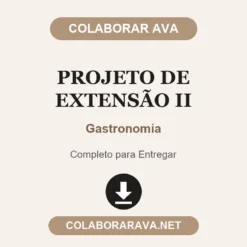 Projeto de Extensão II de Gastronomia pronto para entregar