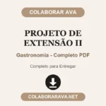 Projeto de extensão II Gastronomia - Completo PDF