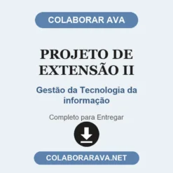 Projeto de Extensão II de Gestão da Tecnologia da informação pronto para entregar