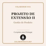 Projeto de Extensão II Gestão de Produto