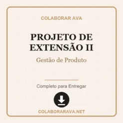 Projeto de Extensão II de Gestão de Produto pronto para download