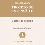 Projeto de Extensão II – Gestão de Produto
