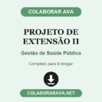 Projeto de Extensão II Gestão de Saúde Pública