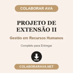 Projeto de Extensão II de Gestão em Recursos Humanos pronto para entregar