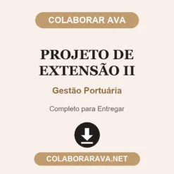 Projeto de Extensão II de Gestão Portuária pronto para entregar