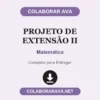 Projeto de Extensão II de Matemática pronto para entregar