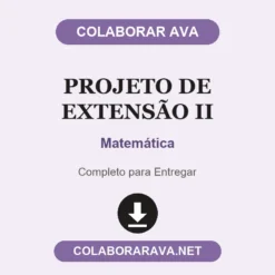 Projeto de Extensão II de Matemática pronto para entregar