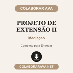 Projeto de Extensão II de Mediação pronto para entregar
