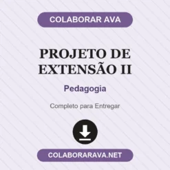 Projeto de Extensão II de Pedagogia pronto para download
