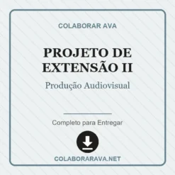 Projeto de Extensão II de Produção Audiovisual pronto para download