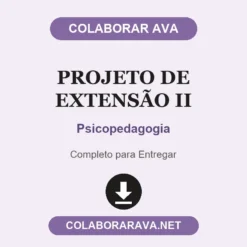 Projeto de Extensão II de Psicopedagogia pronto para entregar
