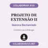 Projeto de Extensão II de Química Bacharelado pronto para entregar