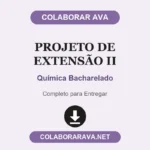 Projeto de extensão II Química Bacharelado