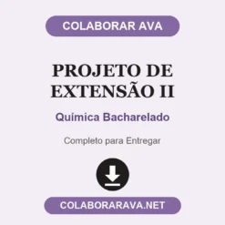 Projeto de Extensão II de Química Bacharelado pronto para entregar