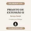 Projeto de Extensão II de Serviço Social pronto para entregar