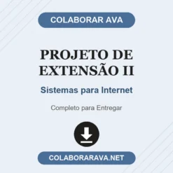 Projeto de Extensão II de Sistemas para Internet pronto para download