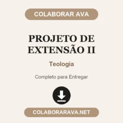Projeto de Extensão II de Teologia pronto para entregar