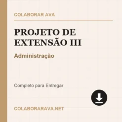 Projeto de Extensão III de Administração pronto para download
