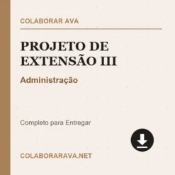 Projeto de Extensão III de Administração pronto para download