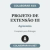 Projeto de Extensão III de Agronomia pronto para entregar