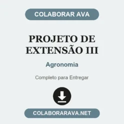 Projeto de Extensão III de Agronomia pronto para entregar
