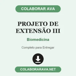 Projeto de Extensão III de Biomedicina pronto para entregar