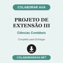 Projeto de Extensão III de Ciências Contábeis pronto para entregar
