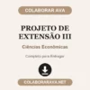 Projeto de Extensão III de Ciências Econômicas pronto para entregar
