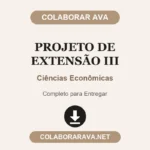 Projeto de Extensão III Ciências Econômicas