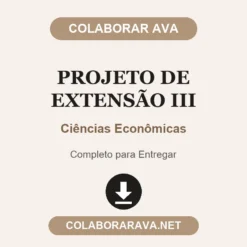 Projeto de Extensão III de Ciências Econômicas pronto para entregar