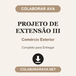 Projeto de Extensão III de Comércio Exterior pronto para entregar