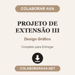 Projeto de Extensão III de Design Gráfico pronto para entregar
