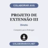 Projeto de Extensão III de Direito pronto para entregar