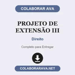 Projeto de Extensão III de Direito pronto para entregar