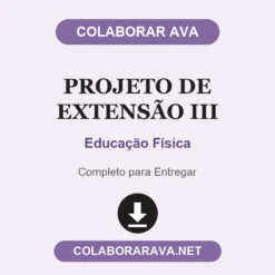 Projeto de Extensão III de Educação Física pronto para entregar