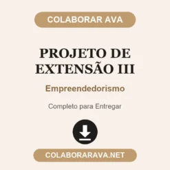 Projeto de Extensão III de Empreendedorismo pronto para entregar
