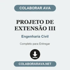 Projeto de Extensão III de Engenharia Civil pronto para entregar