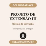 Projeto de Extensão III Gestão da inovação