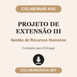 Projeto de Extensão III de Gestão de Recursos Humanos pronto para entregar