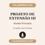 Projeto de Extensao III Gestão Portuária