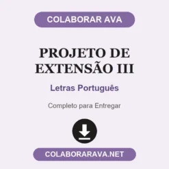 Projeto de Extensão III de Letras Português pronto para entregar
