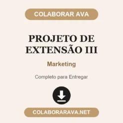 Projeto de Extensão III de Marketing pronto para entregar