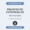 Projeto de Extensão III de Marketing Digital pronto para entregar