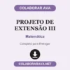 Projeto de Extensão III de Matemática pronto para entregar